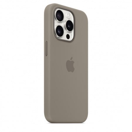 Husa de protectie Apple Silicon cu MagSafe pentru iPhone 15 Pro Clay - mag-genius-accesorii