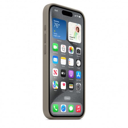 Husa de protectie Apple Silicon cu MagSafe pentru iPhone 15 Pro Max,Clay - mag-genius-accesorii