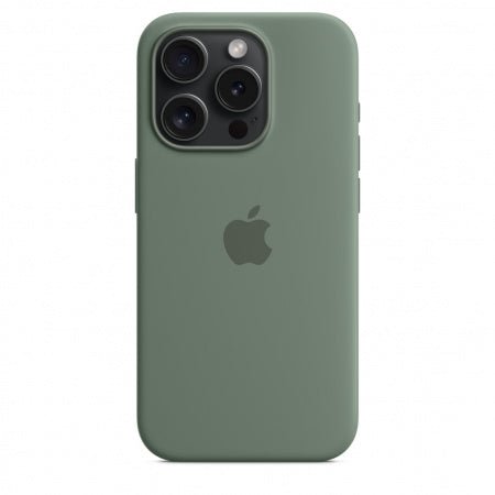 Husa de protectie Apple din Silicon cu MagSafe pentru iPhone 15 Pro Verde - mag-genius-accesorii