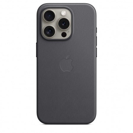 Husa de protectie Apple FineWoven cu MagSafe pentru iPhone 15 Pro, Negru - mag-genius-accesorii