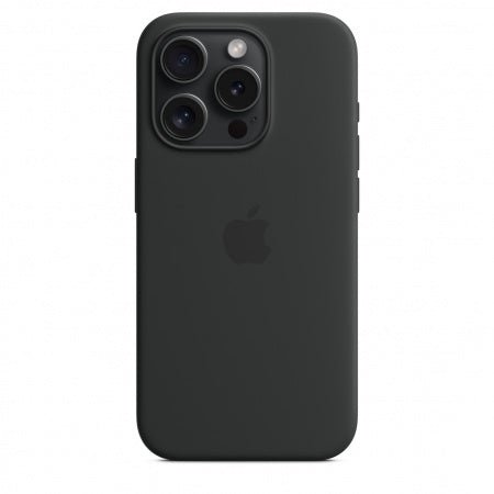 Husa de protectie Apple Silicon cu MagSafe pentru iPhone 15 Pro Negru - mag-genius-accesorii