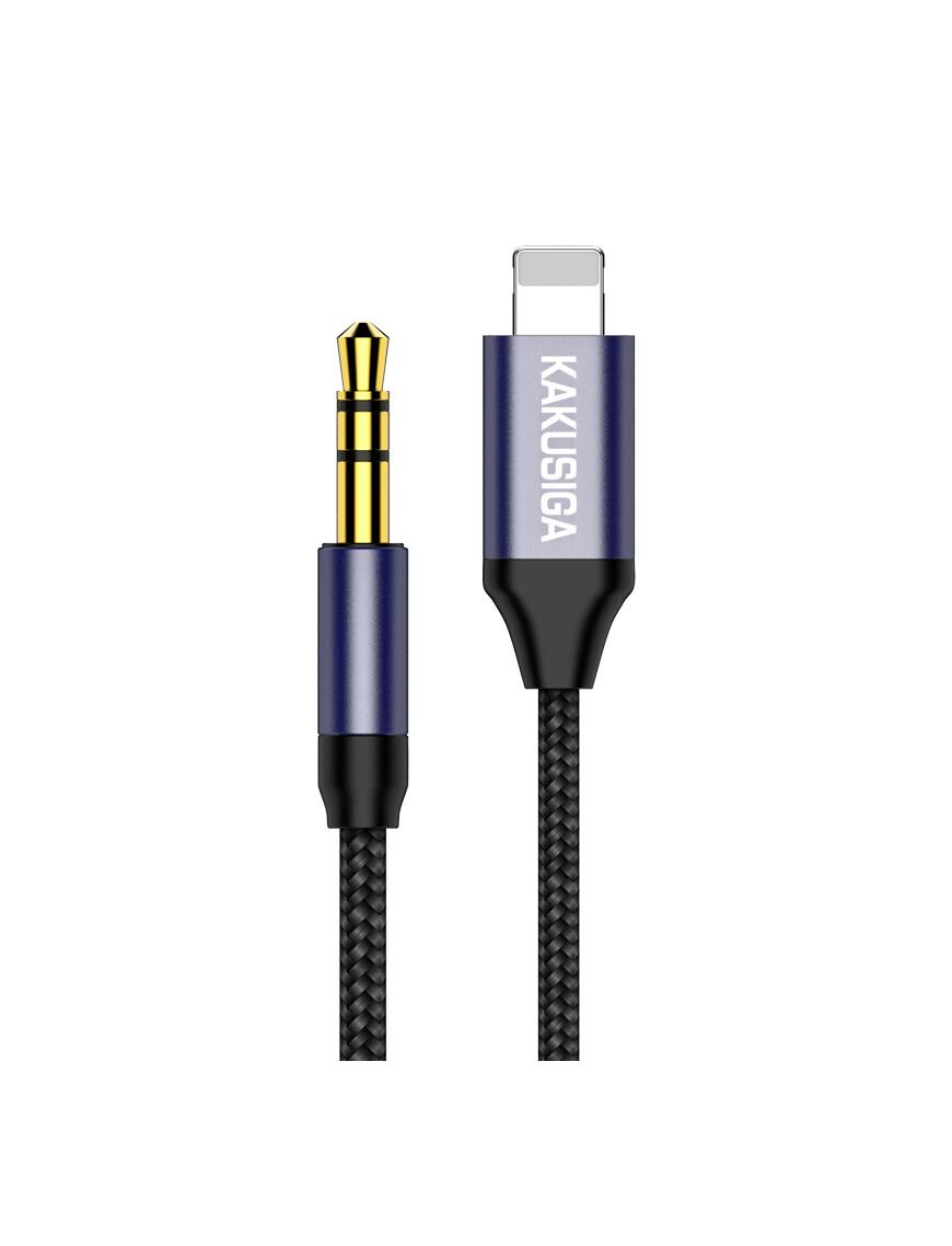 Cablu Audio, 3.5mm Jack la Lightning, 1m | BLACK - mag-genius-accesorii