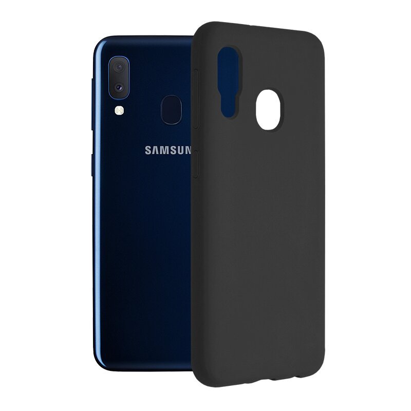 Husa Samsung Galaxy A20e Techsuit Soft Edge Silicone, negru - mag-genius-accesorii