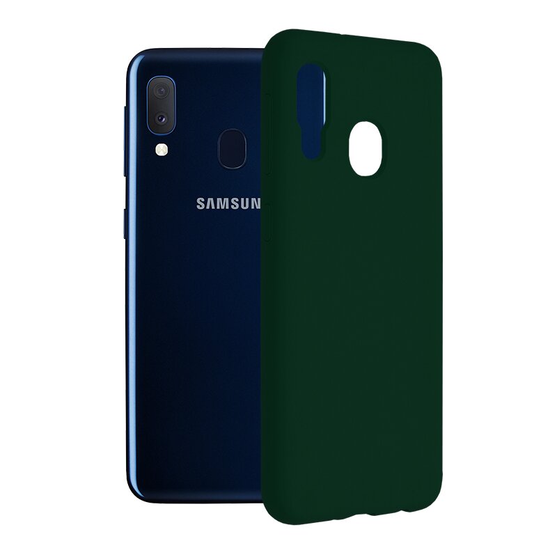 Husa Samsung Galaxy A20e Techsuit Soft Edge Silicone, verde inchis - mag-genius-accesorii