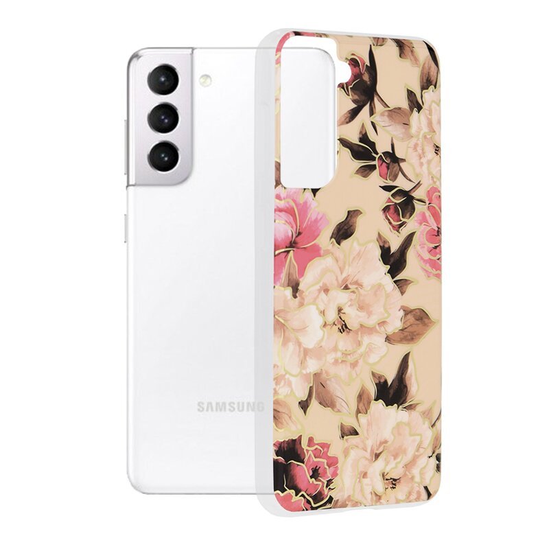 Husa Samsung Galaxy S21 5G Techsuit Marble, Mary Berry Nude - mag-genius-accesorii