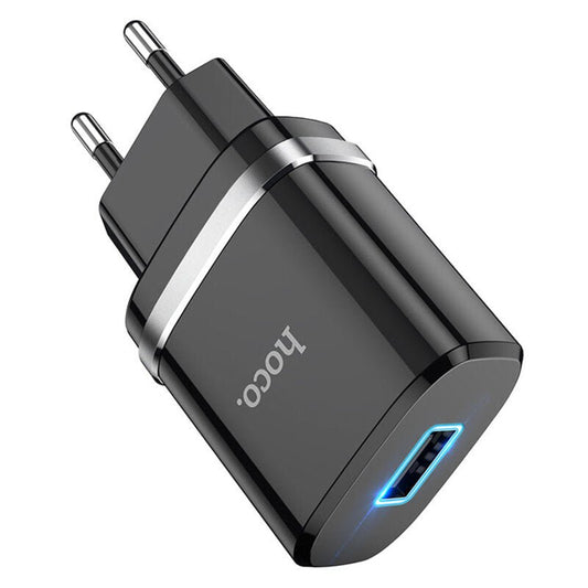 Incarcator priza Quick Charge USB Hoco N1, 2.4A, 12W, negru - mag-genius-accesorii