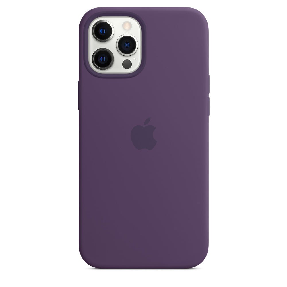 Husa de protectie Apple cu MagSafe pentru iPhone 12 Pro Max, Silicon - Culoare Plum - mag-genius-accesorii