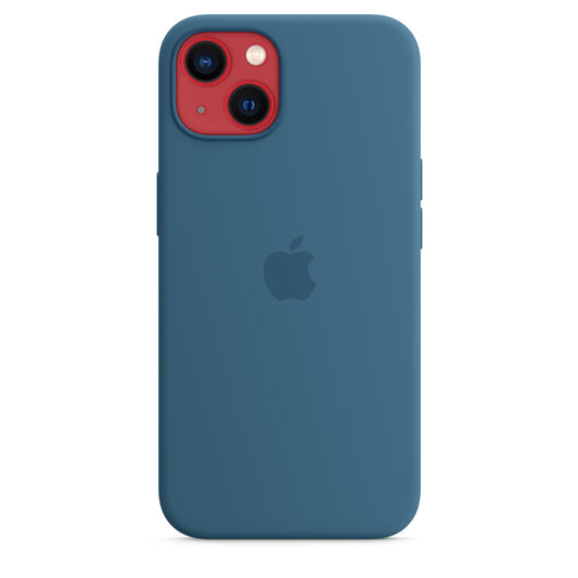 Husa de protectie Apple cu MagSafe pentru iPhone 13, Silicon - Culoare Blue Jay - mag-genius-accesorii