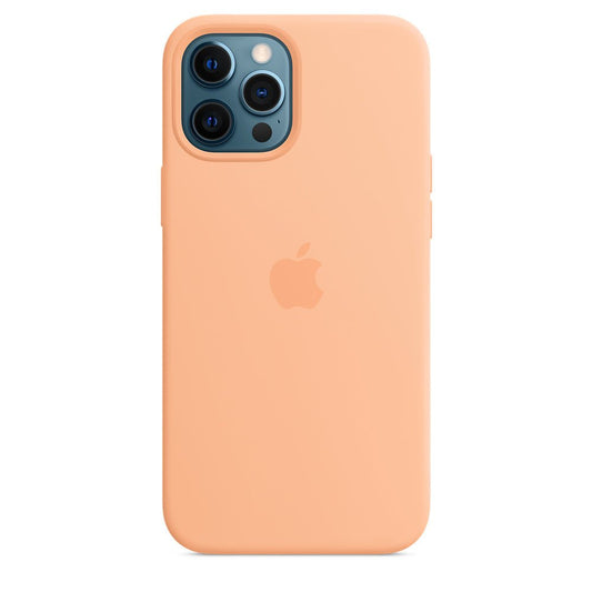 Husa de protectie Apple cu MagSafe pentru iPhone 12 Pro Max, Silicon - Culoare Cantaloupe - mag-genius-accesorii