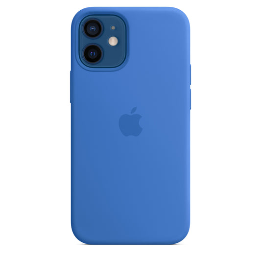 Husa de protectie Apple cu MagSafe pentru iPhone 12 Mini, Silicon - Culoare Capri Blue