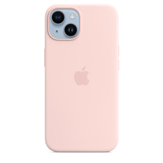 Husa de protectie Apple cu MagSafe pentru iPhone 14, Silicon - Culoare Chalk Pink
