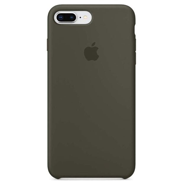 Husa de protectie Apple pentru iPhone 8 Plus, Silicon - Culoare Dark Olive - mag-genius-accesorii