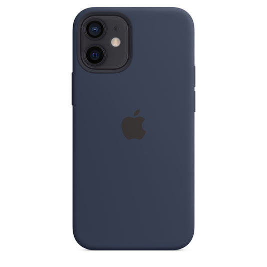 Husa de protectie Apple cu MagSafe pentru iPhone 12 Mini, Silicon - Culoare Deep Navy