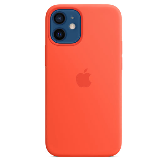 Husa de protectie Apple cu MagSafe pentru iPhone 12 Mini, Silicon - Culoare Electric Orange