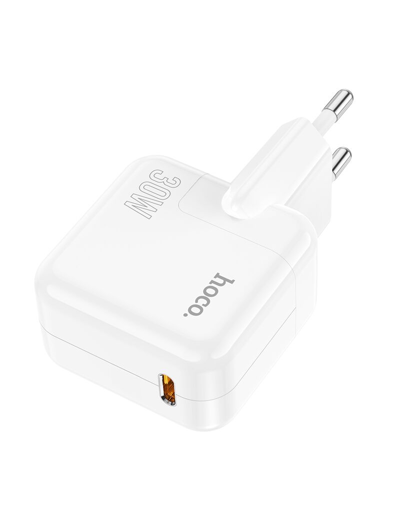 HOCO Incarcator retea, USB-C, PD 30W, QC3.0, WHITE - mag-genius-accesorii