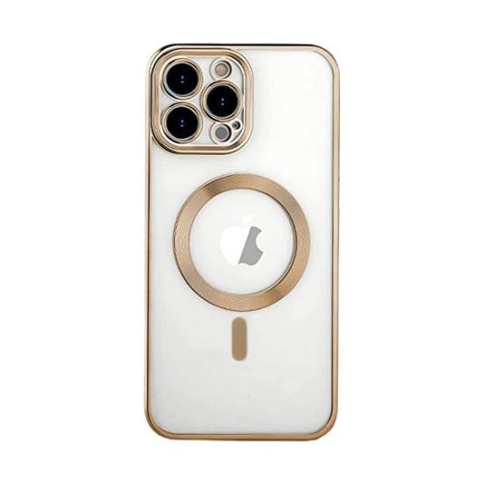 Husa de protectie Apple cu MagSafe pentru iPhone 14 , Clear Gold - mag-genius-accesorii