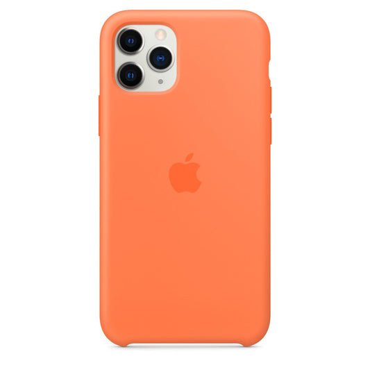 Husa de protectie Apple pentru iPhone 11 Pro Max, Silicon - Culoare Vitamin C - mag-genius-accesorii