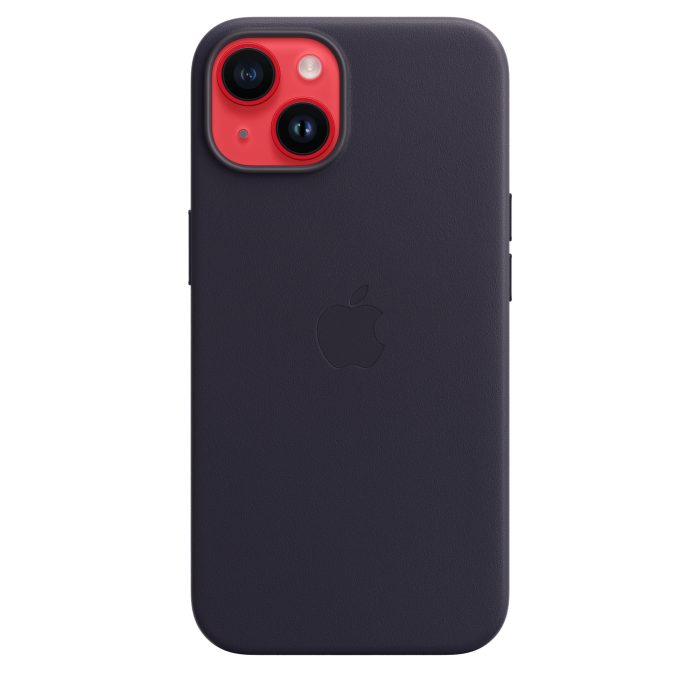 Husa de protectie Apple cu MagSafe pentru iPhone 14 Plus, Piele - Culoare Ink - mag-genius-accesorii