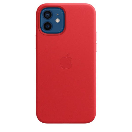 Husa de protectie Apple cu MagSafe pentru iPhone 12 Mini , Piele - Culoare Red - mag-genius-accesorii