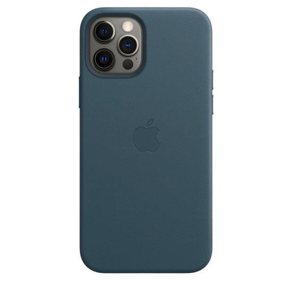 Husa de protectie Apple cu MagSafe pentru iPhone 12 Pro, Piele - Culoare Baltic Blue - mag-genius-accesorii