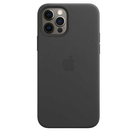 Husa de protectie Apple cu MagSafe pentru iPhone 12, Piele - Culoare Black - mag-genius-accesorii