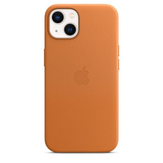 Husa de protectie Apple cu MagSafe pentru iPhone 13 Mini , Piele - Culoare Golden Brown - mag-genius-accesorii
