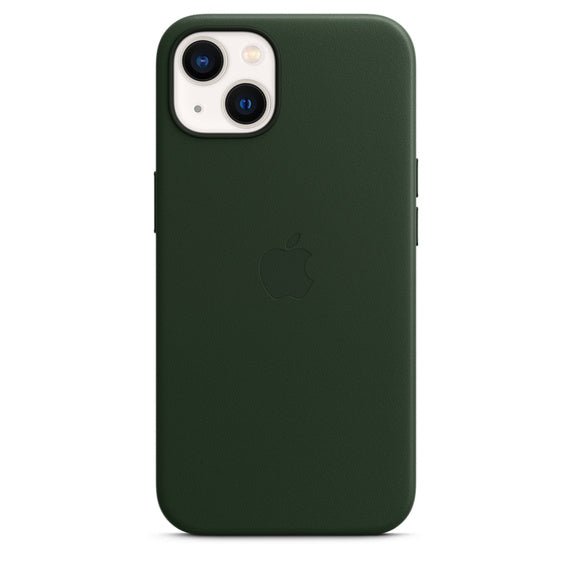 Husa de protectie Apple cu MagSafe pentru iPhone 12 mini, Piele - Culoare Forest Green - mag-genius-accesorii