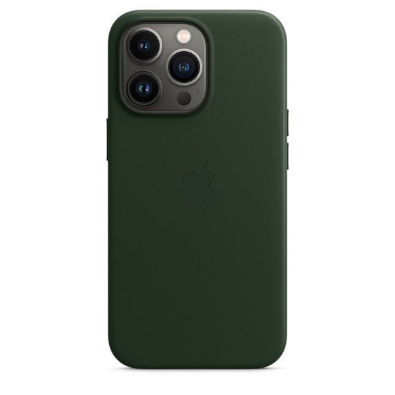 Husa de protectie Apple cu MagSafe pentru iPhone 13 Pro , Piele Sequoia Green - mag-genius-accesorii