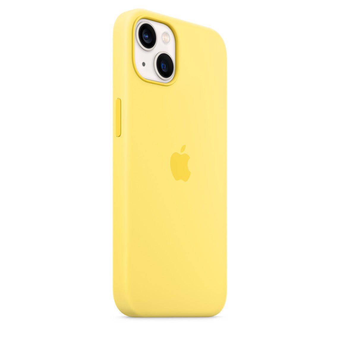 Husa de protectie Apple cu MagSafe pentru iPhone 13, Silicon - Culoare Lemon Zest - mag-genius-accesorii