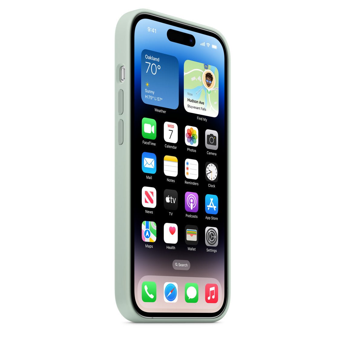 Husa de protectie Apple cu MagSafe pentru iPhone 14 Pro, Silicon Succulent - mag-genius-accesorii