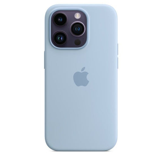 Husa de protectie Apple cu MagSafe pentru iPhone 14 Pro Max, Silicon Sky - mag-genius-accesorii