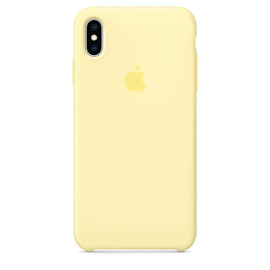Husa de protectie Apple pentru iPhone XS Max, Silicon - Culoare Mellow Yellow - mag-genius-accesorii