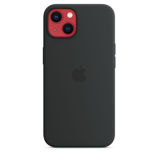 Husa de protectie Apple cu MagSafe pentru iPhone 13, Silicon - Culoare Midnight - mag-genius-accesorii