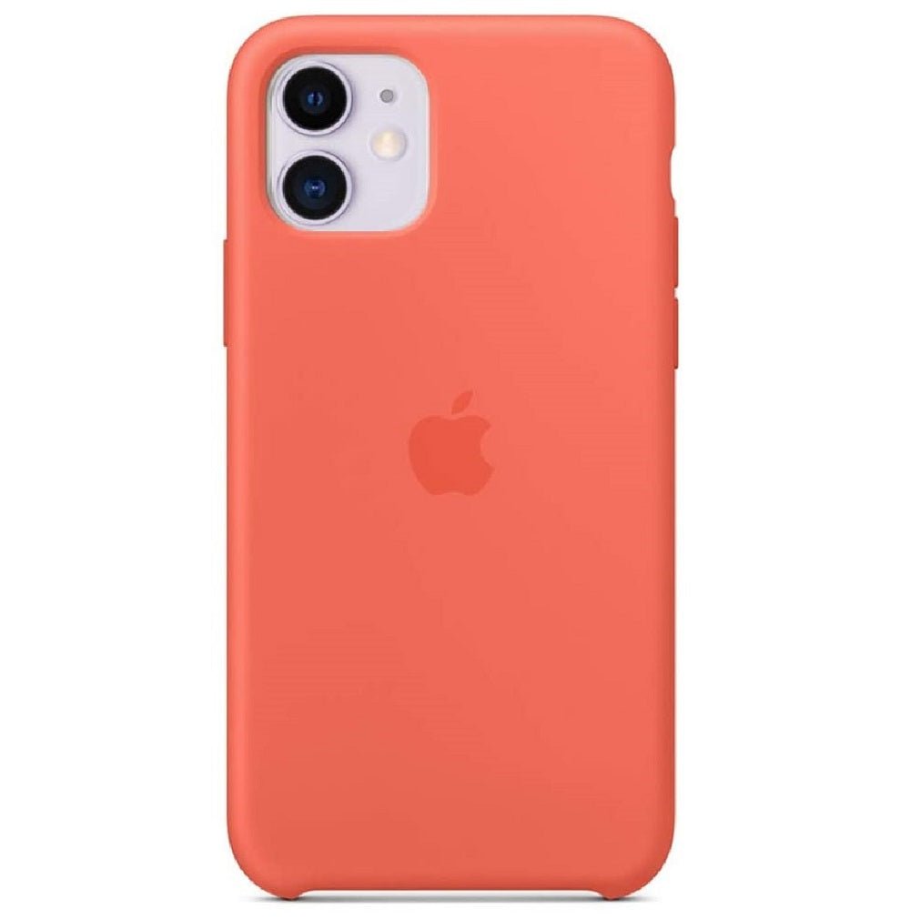 Husa de protectie Apple pentru iPhone 11, Silicon - Culoare Orange - mag-genius-accesorii