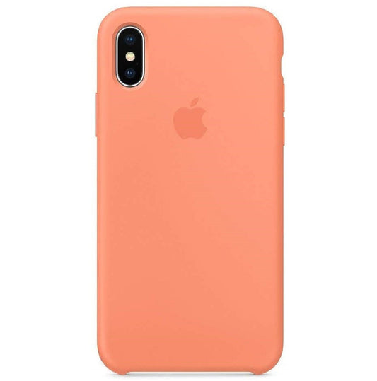 Husa de protectie Apple pentru iPhone X / XS, Silicon - Culoare Peach - mag-genius-accesorii