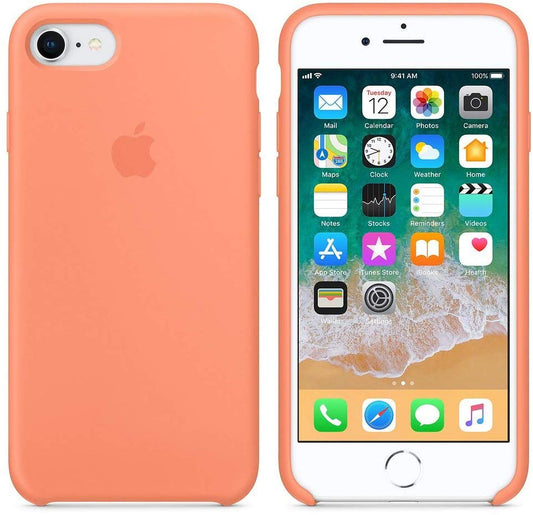 Husa de protectie Apple pentru iPhone 8, Silicon - Culoare Peach - mag-genius-accesorii