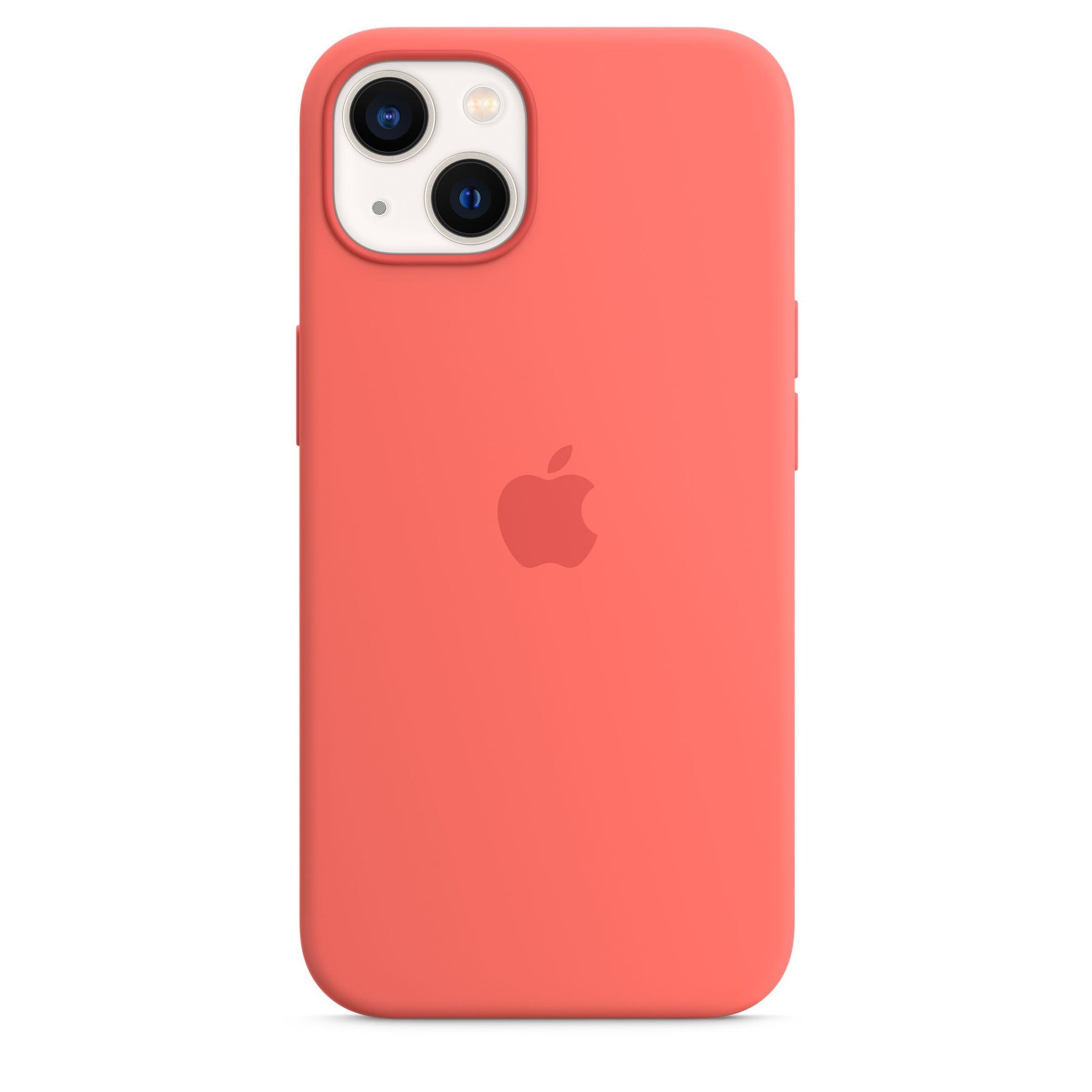 Husa de protectie Apple cu MagSafe pentru iPhone 13, Silicon - Culoare Pink Pomelo - mag-genius-accesorii