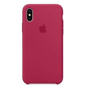 Husa de protectie Apple pentru iPhone X / XS, Silicon - Culoare Rose Red - mag-genius-accesorii