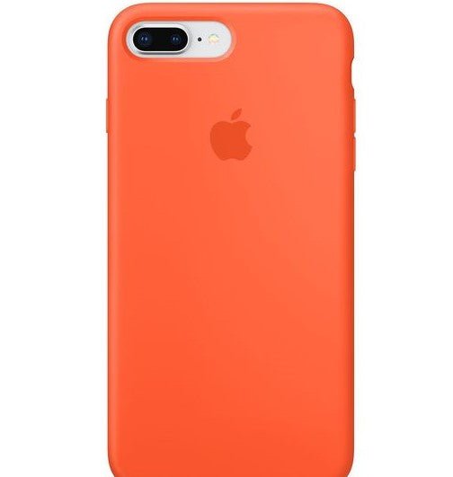 Husa de protectie Apple pentru iPhone 8 Plus, Silicon - Culoare Spicy Orange - mag-genius-accesorii