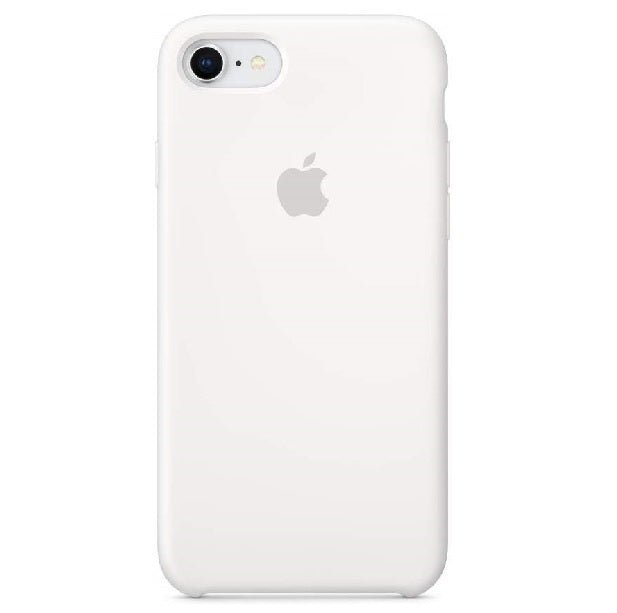 Husa de protectie Apple pentru iPhone 8, Silicon - Culoare White - mag-genius-accesorii