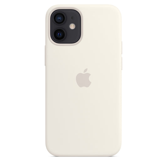 Husa de protectie Apple cu MagSafe pentru iPhone 12 Mini, Silicon - Culoare White
