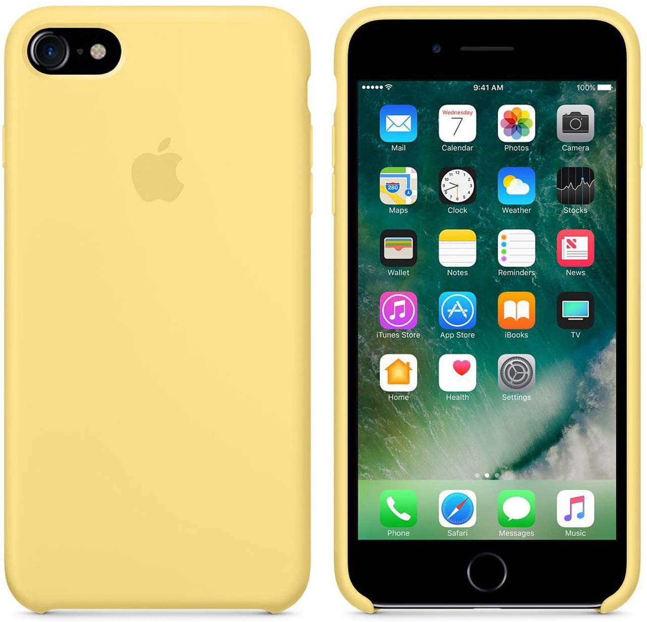 Husa de protectie Apple pentru iPhone 8, Silicon - Culoare Yellow - mag-genius-accesorii