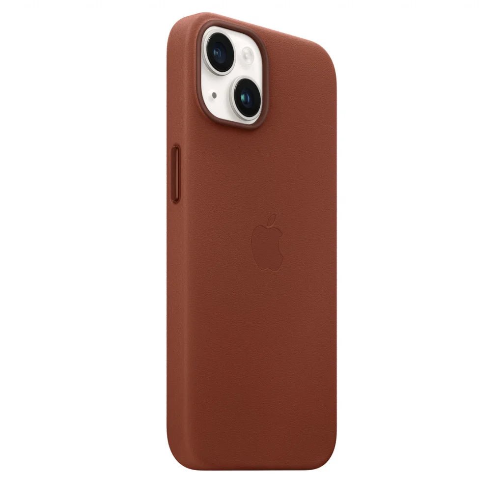 Husa de protectie Apple cu MagSafe pentru iPhone 14, Piele - Culoare Umber - mag-genius-accesorii