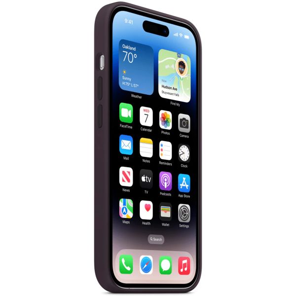 Husa de protectie Apple cu MagSafe pentru iPhone 14 Pro Max, Silicon Elderberry - mag-genius-accesorii