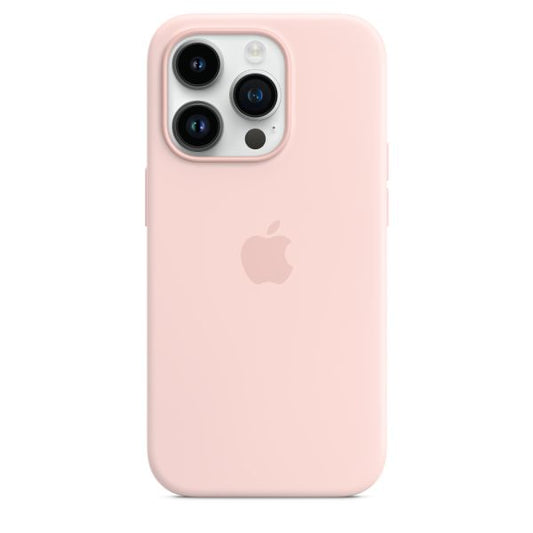 Husa de protectie Apple cu MagSafe pentru iPhone 14 Pro, Silicon,Chalk Pink - mag-genius-accesorii