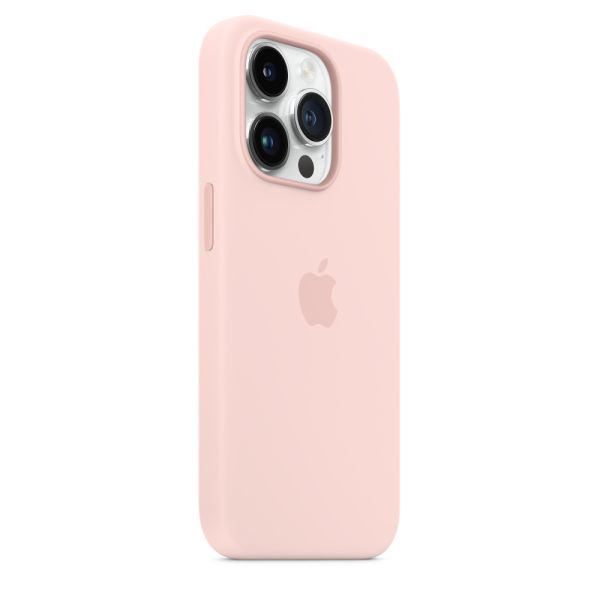 Husa de protectie Apple cu MagSafe pentru iPhone 14 Pro Max, Silicon Chalk Pink - mag-genius-accesorii