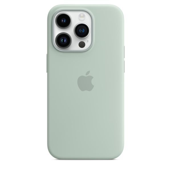 Husa de protectie Apple cu MagSafe pentru iPhone 14 Pro Max, Silicon Succulent - mag-genius-accesorii