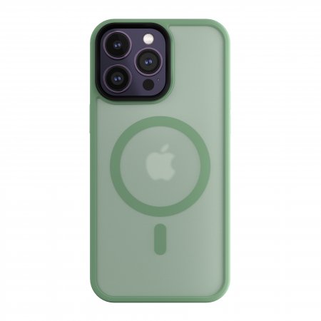 Husa pentru iPhone 14 Pro Max, cu MagSafe, Mist Shield Case Pistachio - mag-genius-accesorii