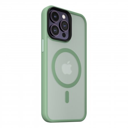 Husa pentru iPhone 15 Pro, cu MagSafe, Mist Shield Case Pistachio - mag-genius-accesorii