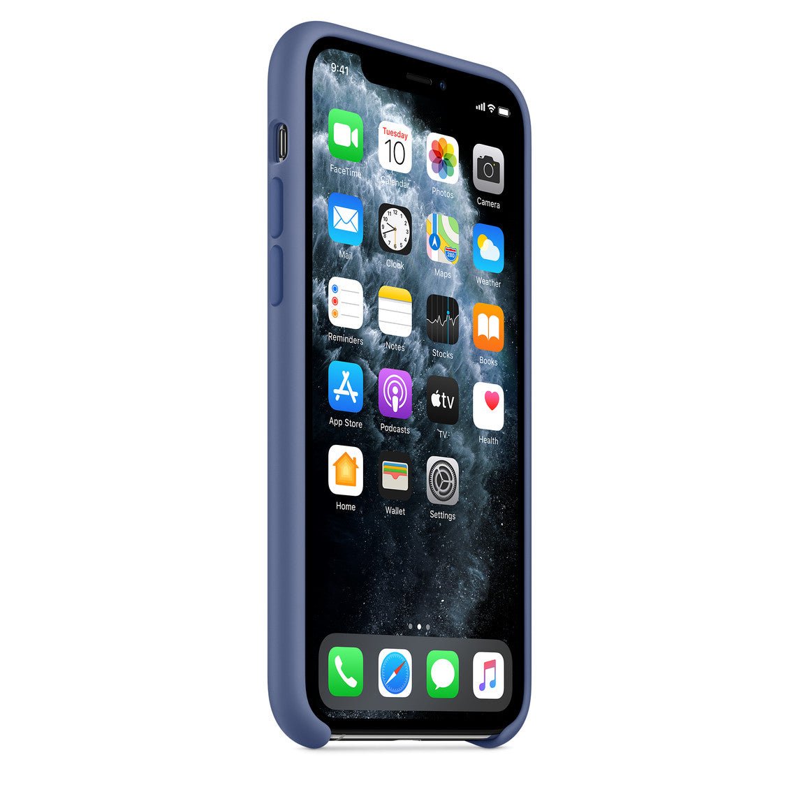 Husa de protectie Apple pentru iPhone 11 Pro, Silicon - Culoare Linen Blue - mag-genius-accesorii